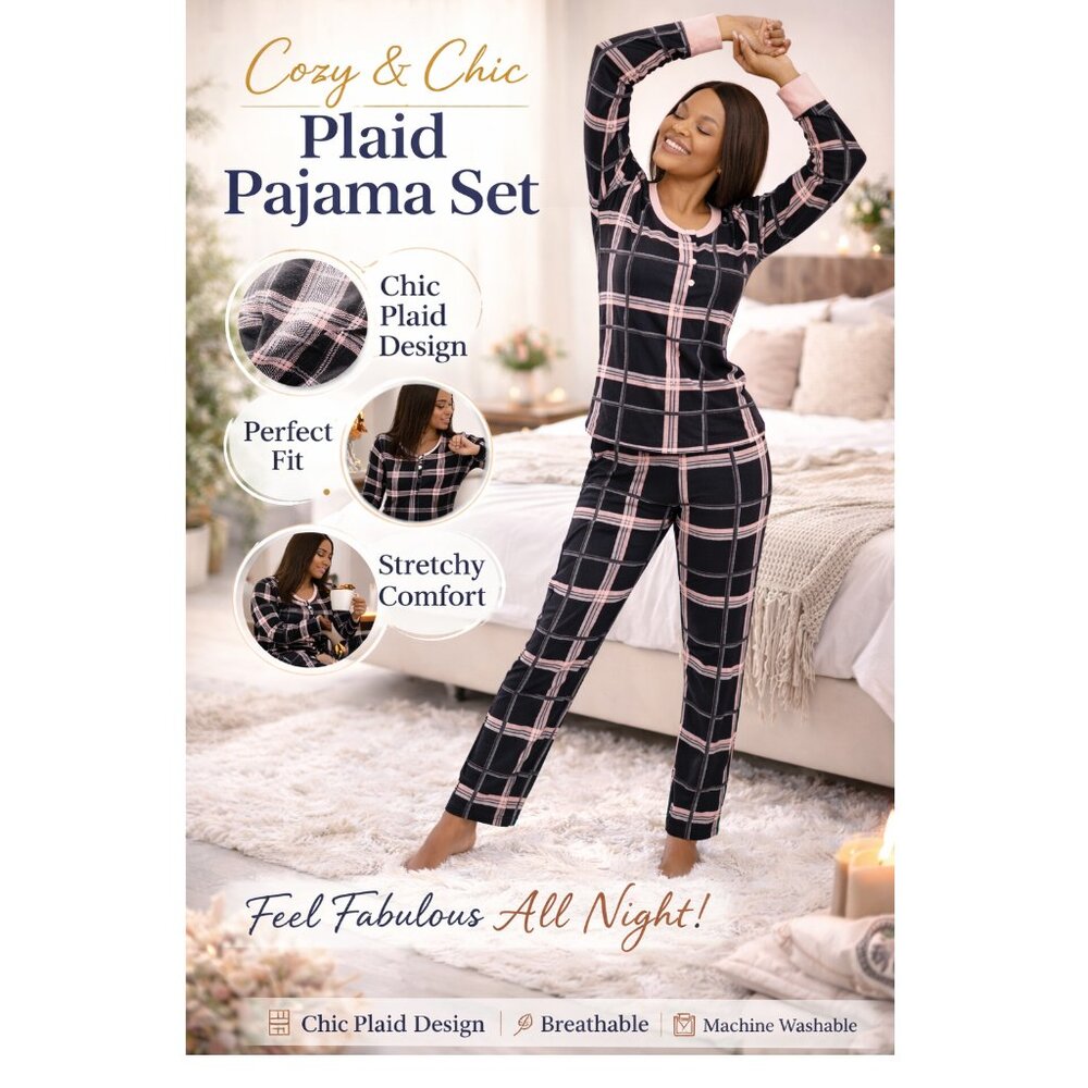 Unisex Sleepwear Printed Matching Pajamas Set